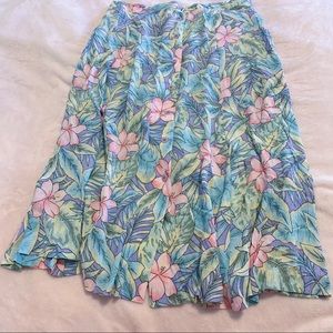 Vintage pastel tropical skirt